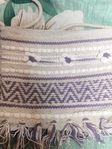 Boho Woven Crossbody Bag with Tassels