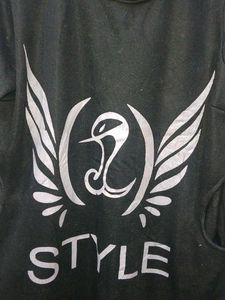 Black Graphic Print Dress
