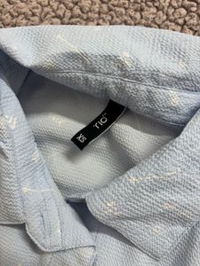 Blue Crop Shirt