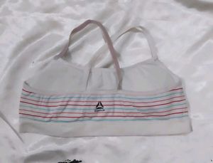 Reebok Striped Sports Bra