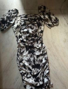 Selvia Brand Tie-Dye Ruched Mini Dress