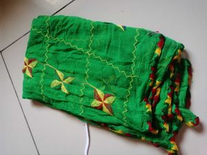 Pink Green Cotton Lehenga Choli Set - Navratri Cha