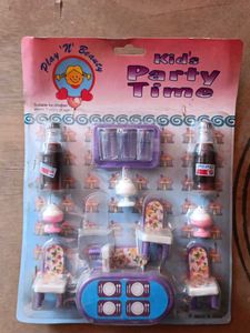 Kid's Party Time Dollhouse Furniture Set
