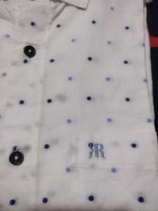 Raymond Stylish White Polka Dot Shirt high quality