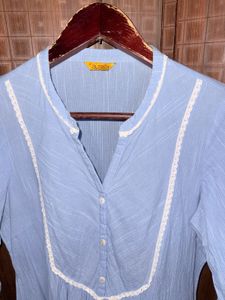 Aurelia Blue Cotton Kurta 🩵