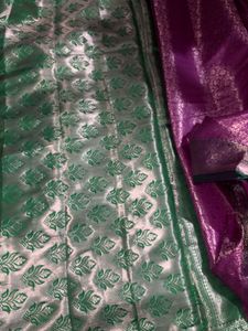 Elegant Purple Banarasi Silk Saree