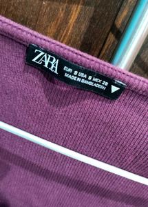 Zara Ribbed Long Sleeve Top