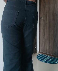 Flared Jeans with Raw Hem