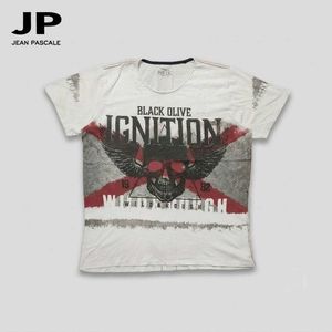Jean Pascale 'Ignition Skull' Biker Graphic Tee