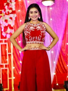 Hot Pink Lehenga Choli Set With Dupatta
