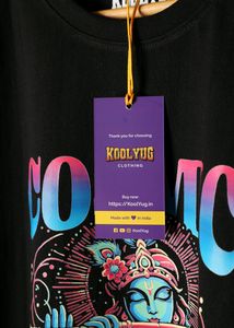 Lord Krishna Cosmic Melodies Printed Tshirt