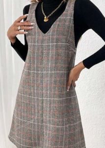 Plaid Pinafore Dress
