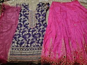 Royal Blue Sharara Suit (XL - Size)