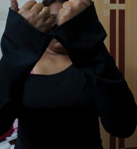 Black One shoulder Top