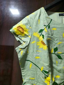 Vero Moda Sage Green Sunflower Sundress