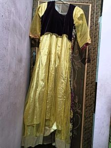 Multi Color Velvet Gown