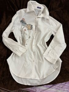 Classic White Button-Up Shirt