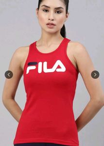 Fila Red Logo Tank Top