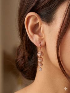 Rose Gold Jhumka Earrings