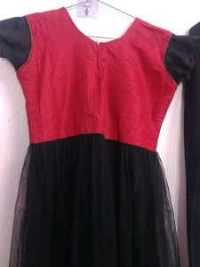 Elegant Red and Black Kurta Set for Women