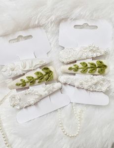 Elegant Embroidered Hair Clips combo 3 pairs