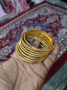 Set of Elegant Gold Bangles