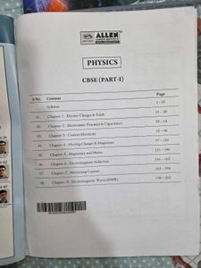 Allen CBSE Physics, Maths, Chemistry Study Books