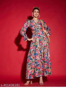 Floral Cutout Maxi Dress