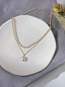 Elegant Double Layer Pearl Necklace