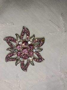 Sparkling Pink Flower Jewellery Set