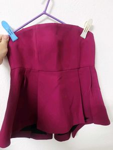Zara Elegant Strapless Peplum tops