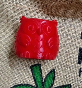 Cute Red Owl Showpiece