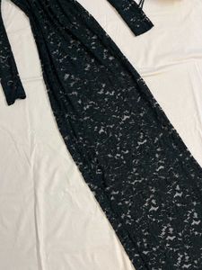 Elegant Black Lace Maxi Dress