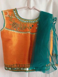 Orange Embroidered Blouse