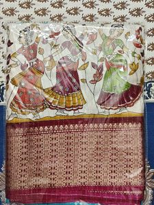 Beautifully Hand-Painted Saree
