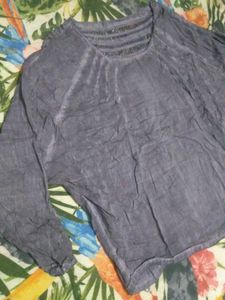 Elegant Blouse with Embellished Neckline