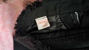 black distressed denim shorts
