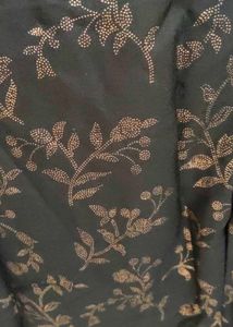 Elegant Black Floral Print Gown