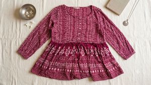 Boho Print Peplum Kurta