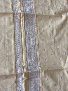 Elegant Yellow Kurta with White Embroidery