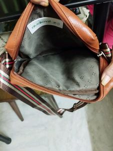 Sling Brown Bag  with 4 pockets