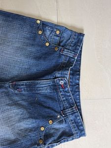 Y2K Unisex Bootcut Jeans W32 Premium Embroidery