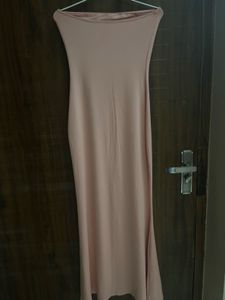 Elegant Peach Embroidered Gown