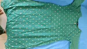 Green Embroidered Kurta