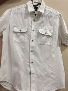 Rare rabbit white short sleeve shirt