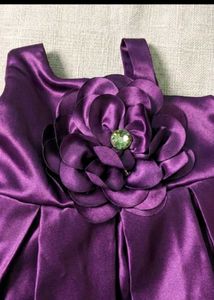Beautiful Purple party wear frock (0-6 ) month