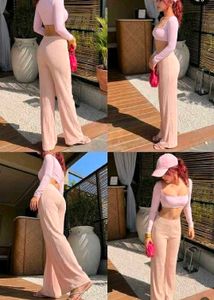 Pink Straight fit trousers