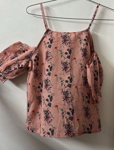 Floral Cold Shoulder Top