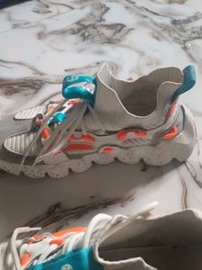 Stylish White &amp; Grey Sneakers