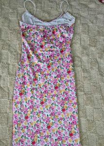 Floral Mini Dress with Lace Trim